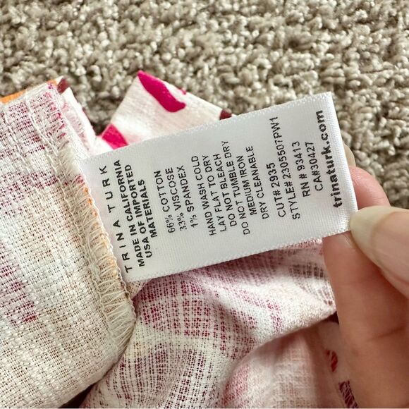 NWT Trina Turk Corbin 2 Shorts in Pink Size 0 - Picture 8 of 9